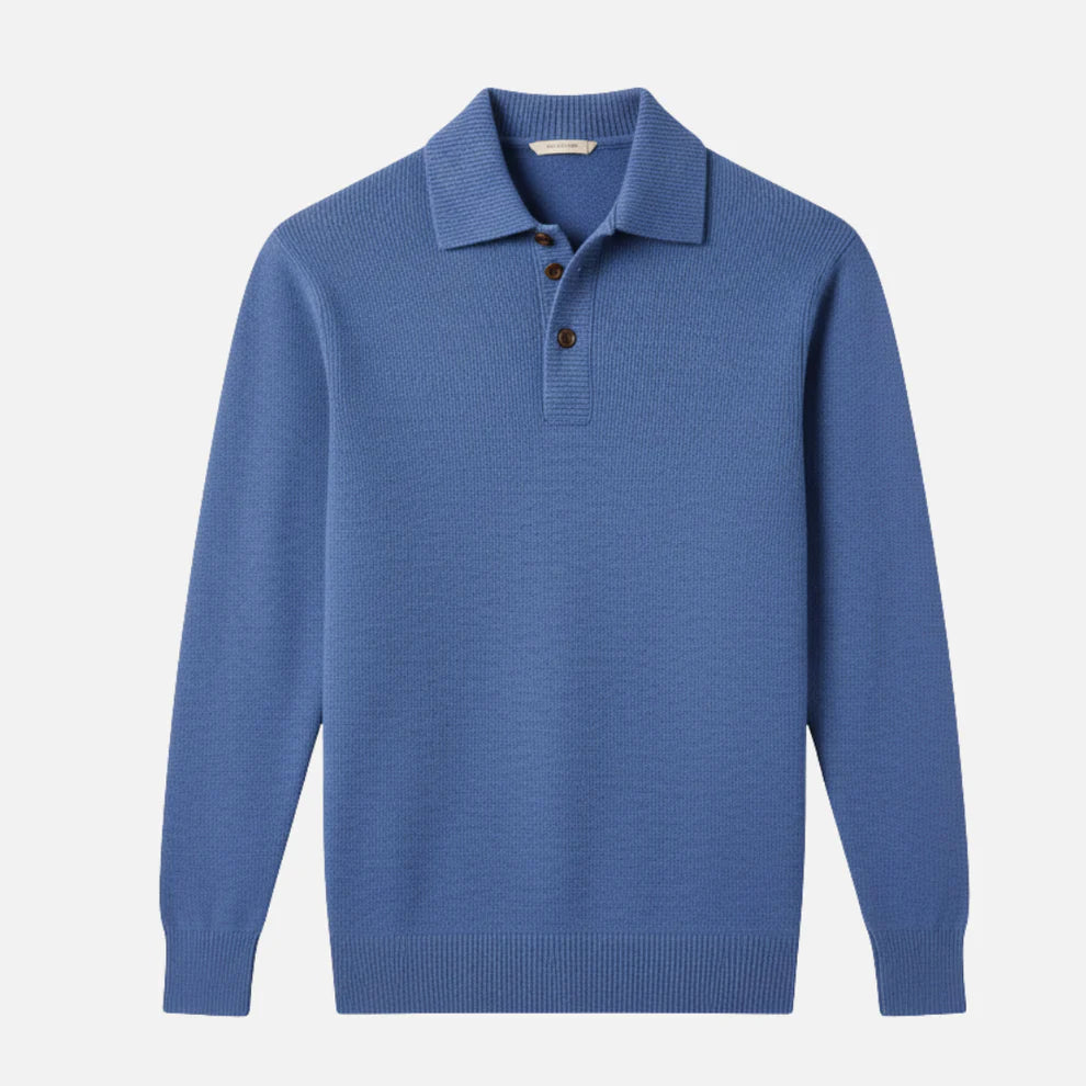 Knitted Men's Polo Sweater